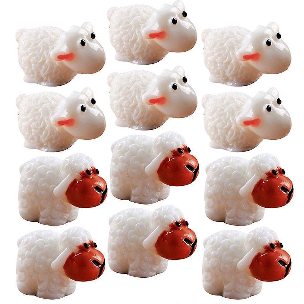 Lamb Ornament Resin Miniature Lamb Figures for Decor 60Pcs Collection