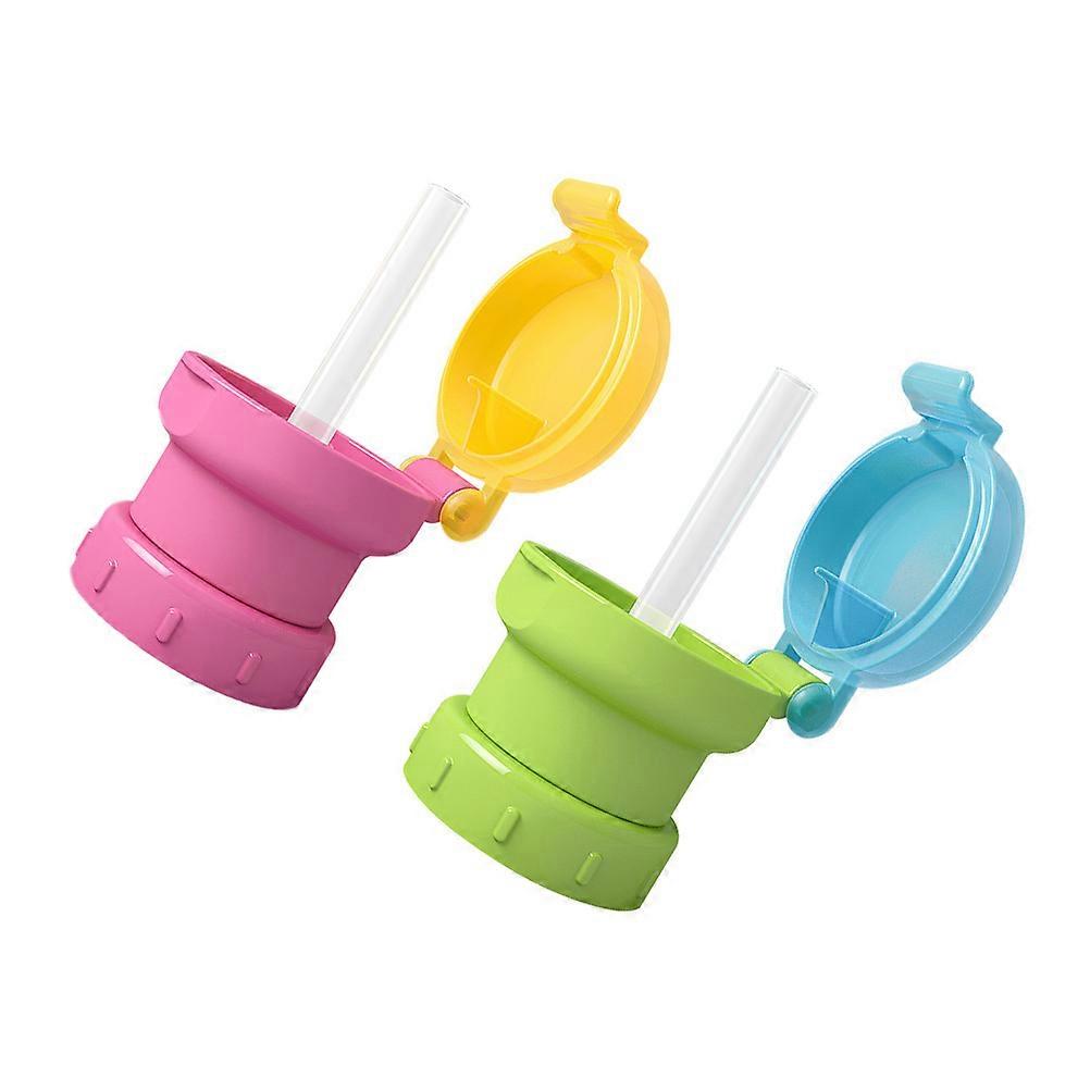 Durable Spill Proof Water Bottle Cover Cap with Straw 2Pcs for Baby Use