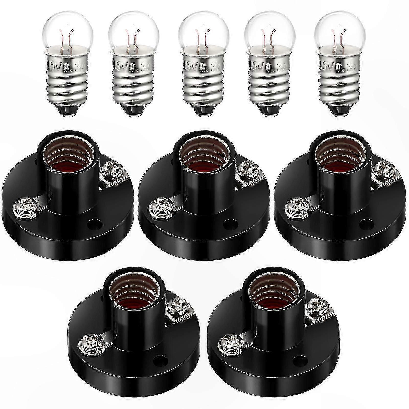 E10 Screw Lamp Holder with Bulb for Student Science Experiments and Electrical Learning Kits