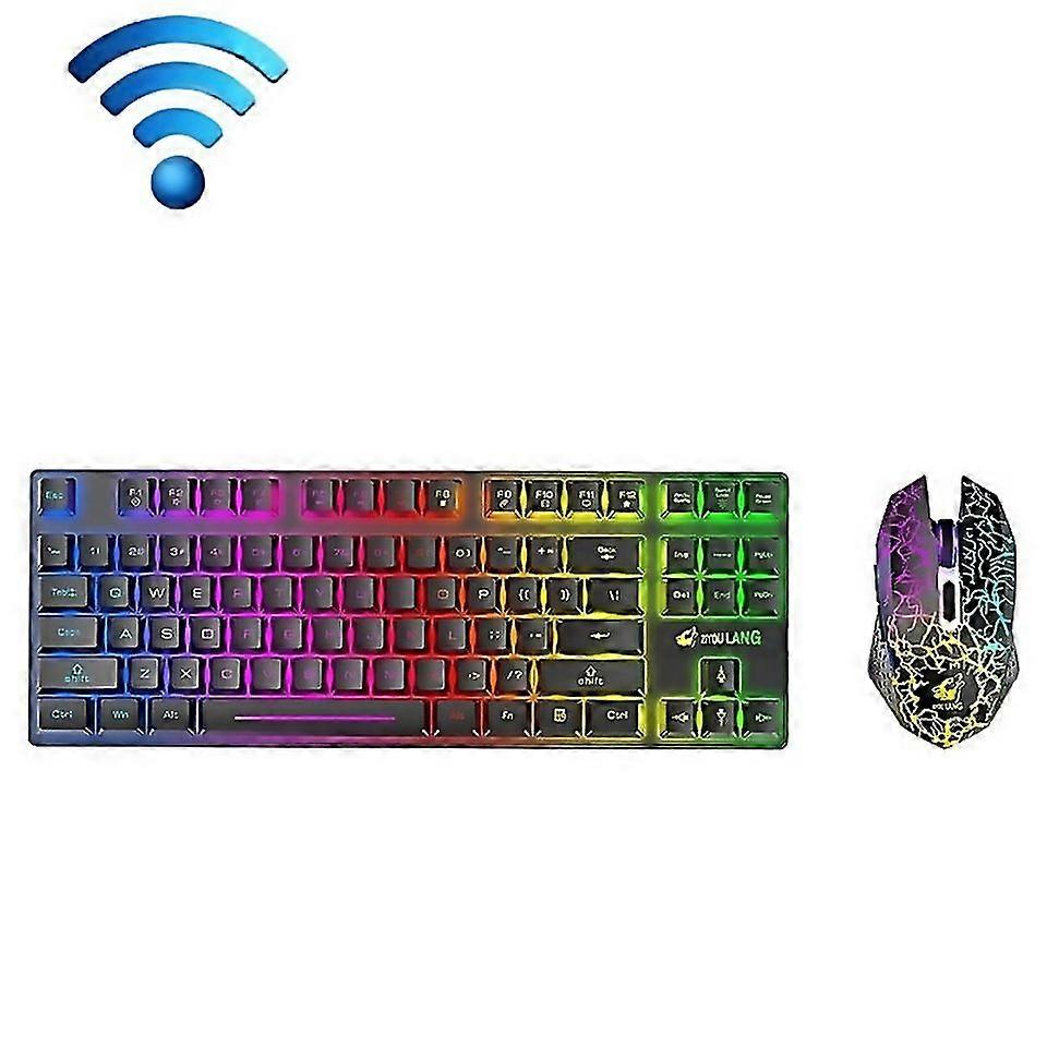 Ensemble clavier et souris sans fil lumineux pour jeu Ziyou Lang T87