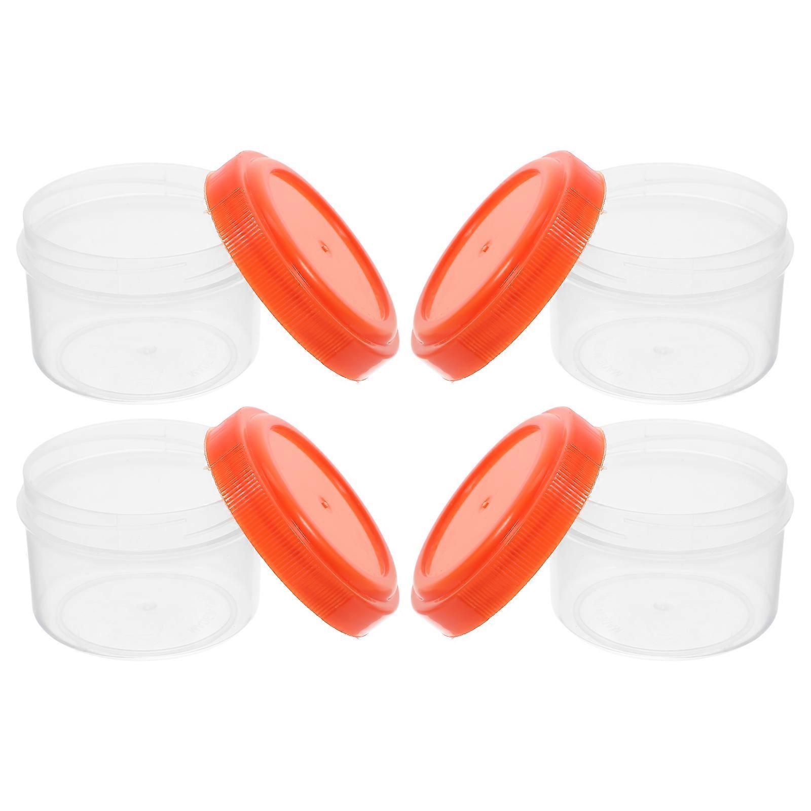 Sauce Containers Mini Portion Control Salad Dressing Container PP Leakproof for Picnic 4Pcs 50ml