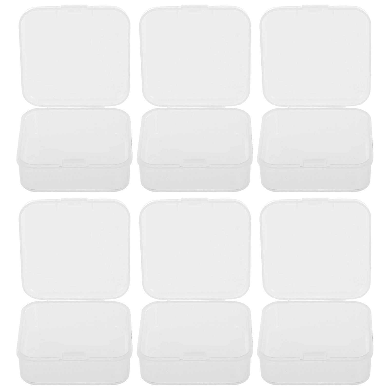 Transparent Plastic Boxes for Storing 24Pcs Beads and Small Parts