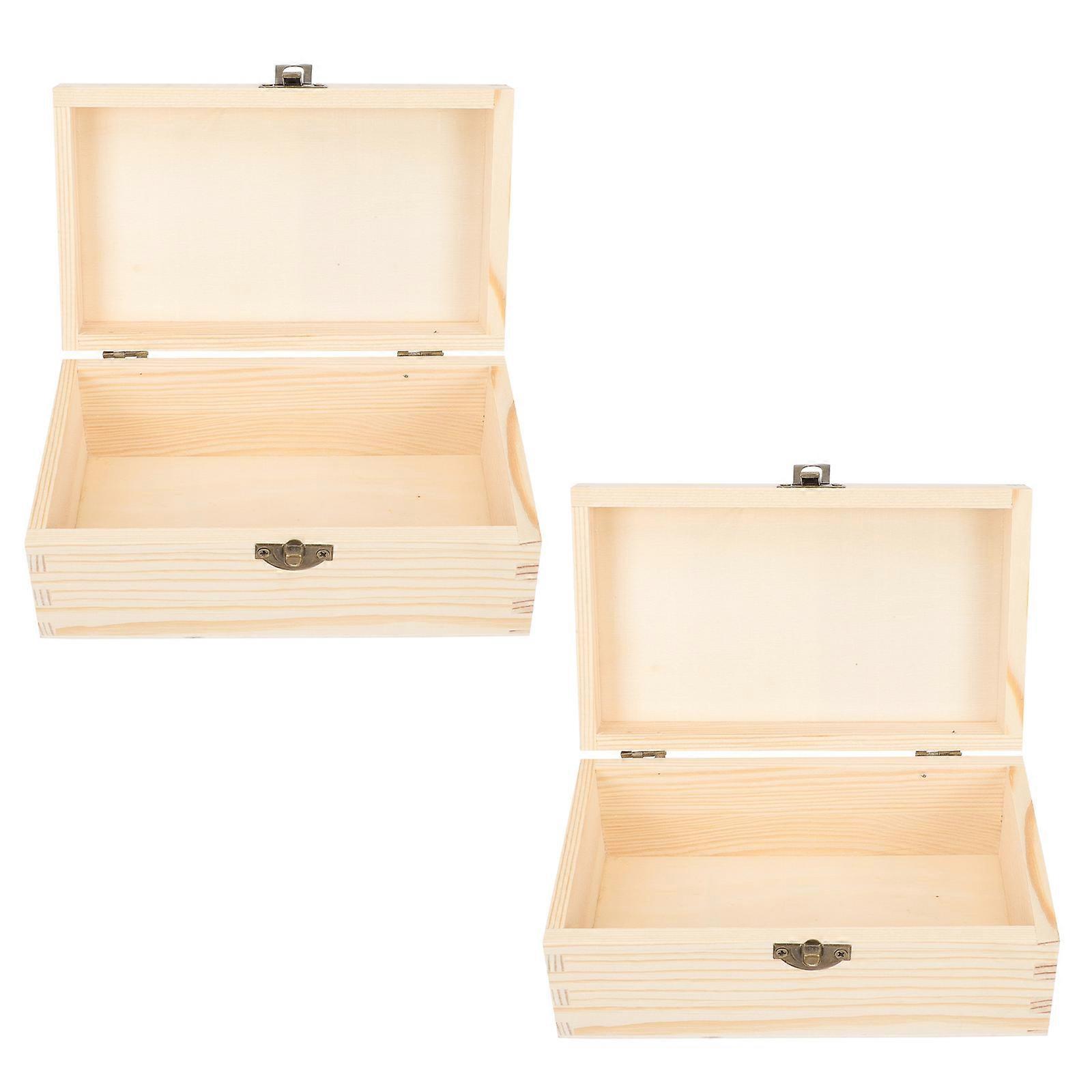 Wooden Storage Containers with Lock for Home 6Pcs Kids DIY Boxes