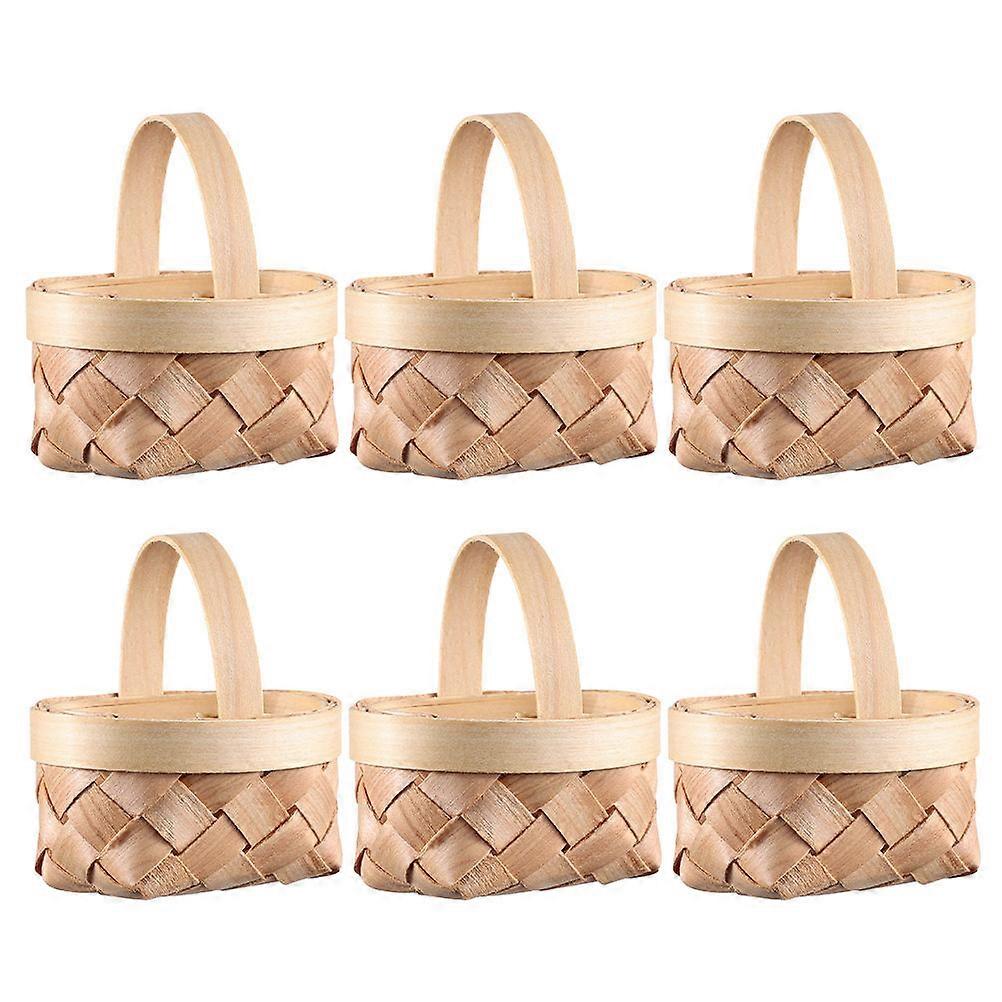 Handwoven Mini Wooden Baskets for Storage Use 24Pcs Decorative Baskets