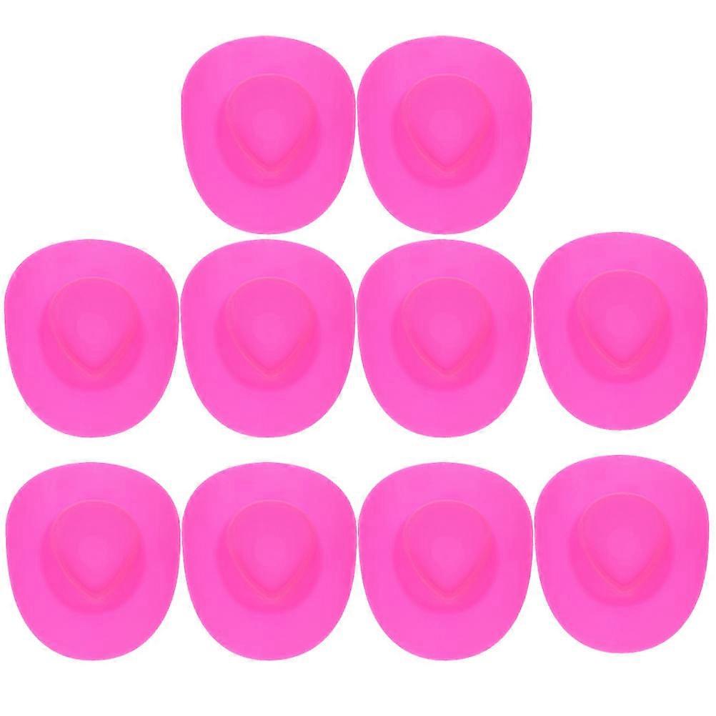 Decorative Mini Hats Pink Mini Cowboy Hat for Decorating 50Pcs