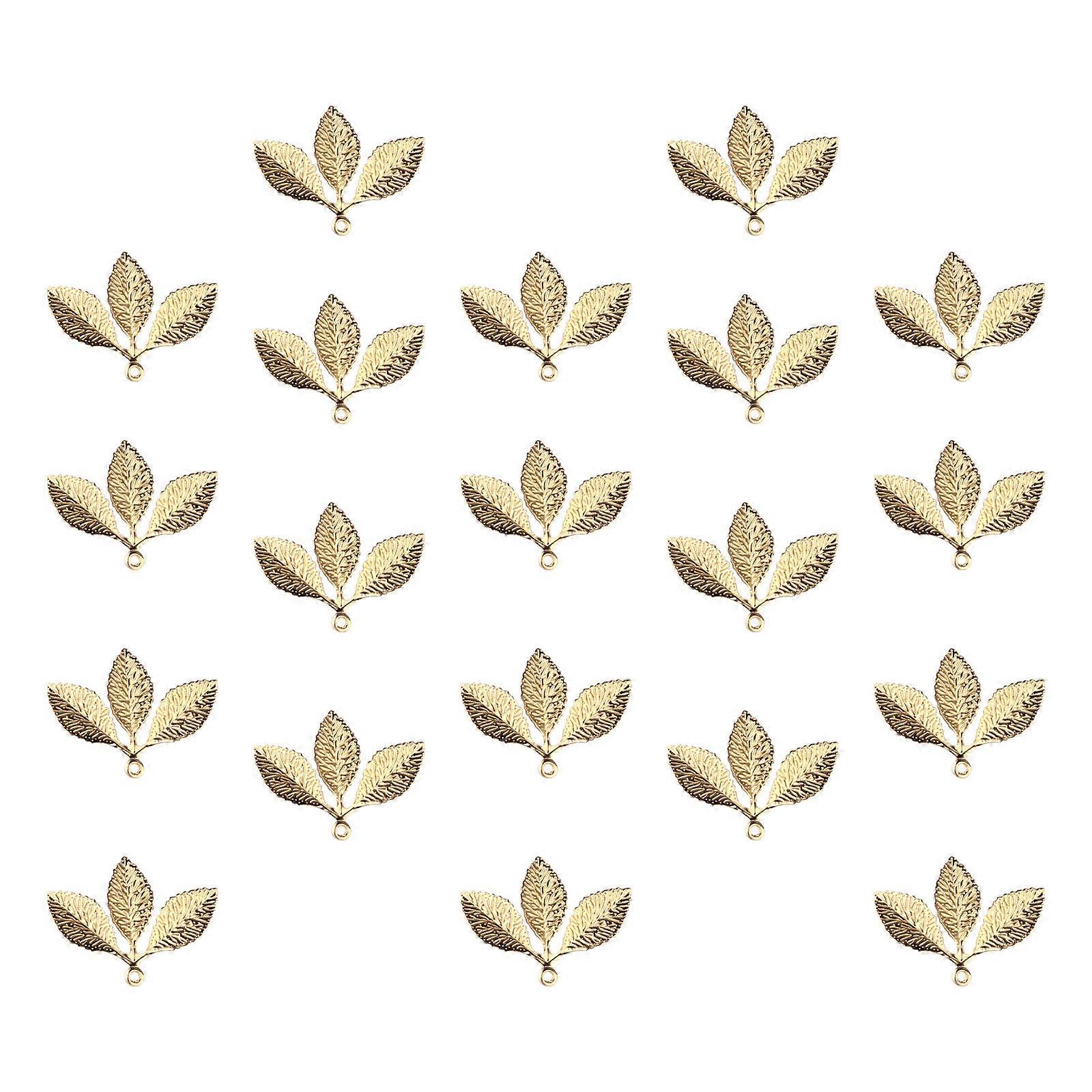 Copper Leaves Ornaments DIY Accessories for Creative Projects 40Pcs