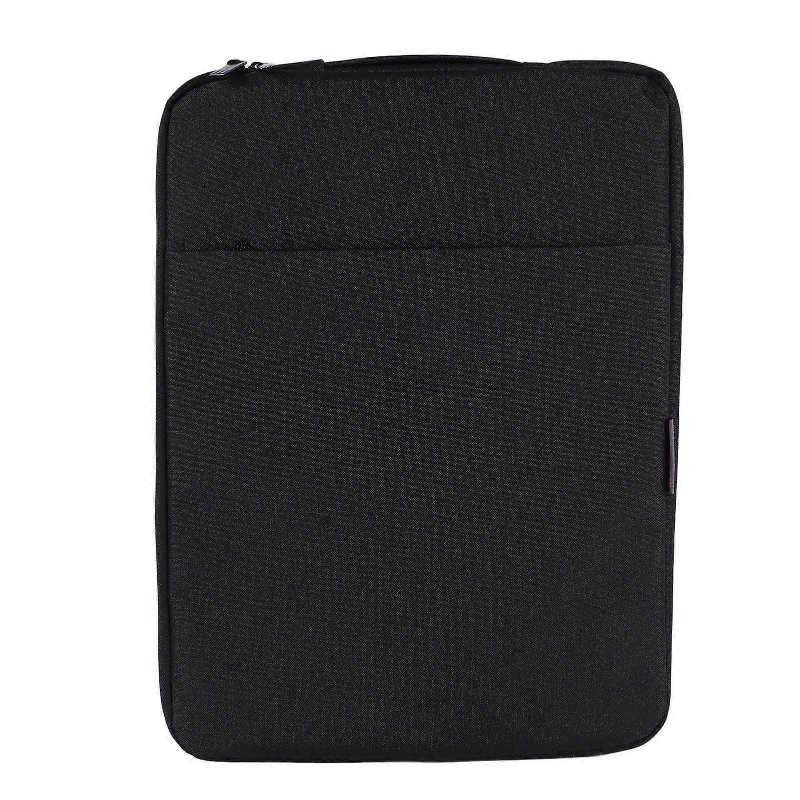 Laptop Case Soft Velvet Front Pocket Elastic Handle Smoothing Zipper Tablet Sleeve for 15 to 16.7 Inch Devices Black For 15 to 16.7in Laptop Or Tablet