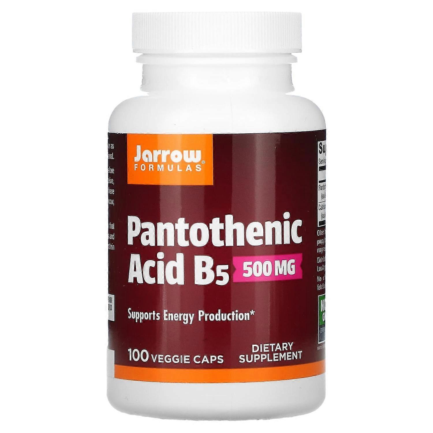 Jarrow Formulas, Pantothenic Acid B5, 100 Veggie Caps