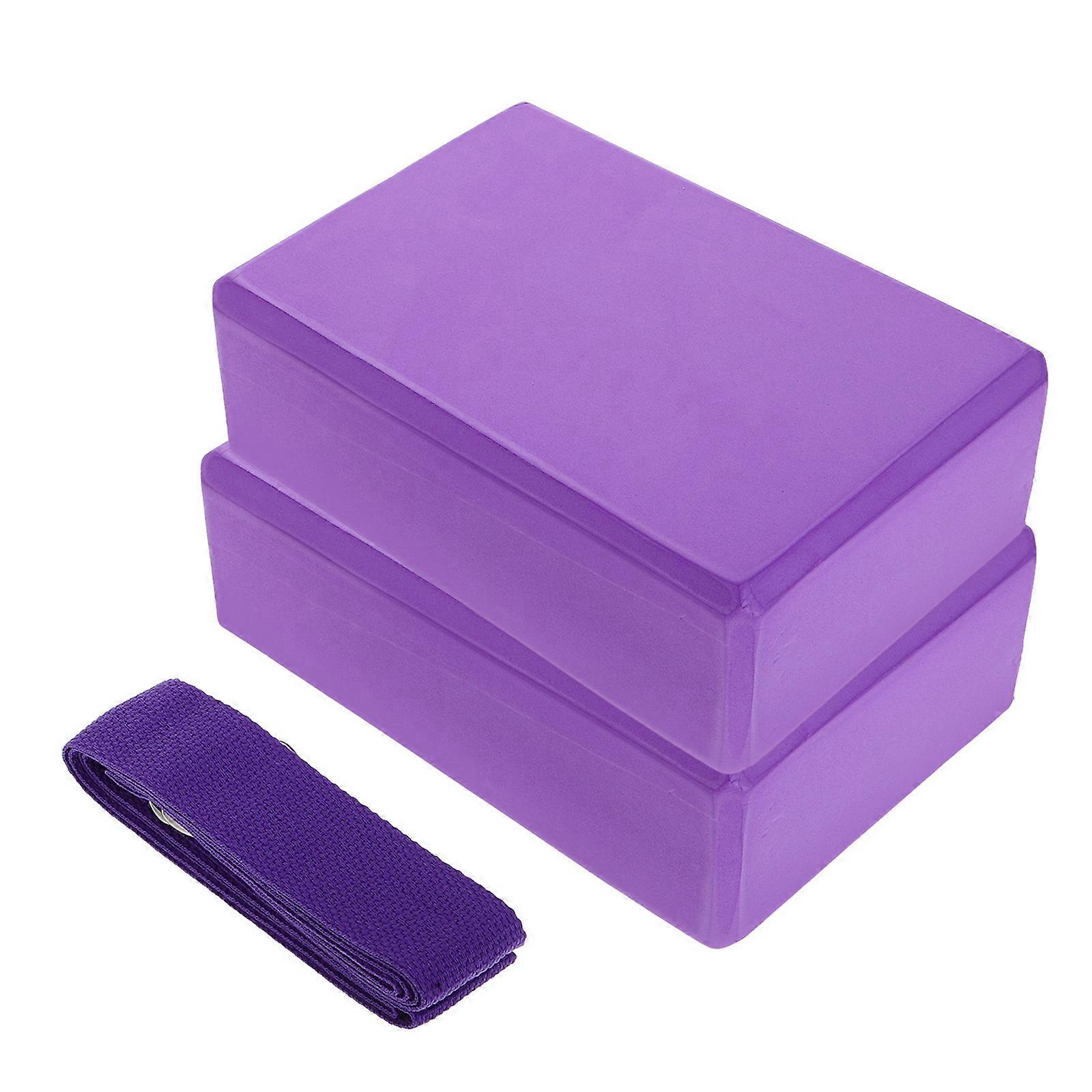 Rectangular Yoga Blocks And Strap Set For Yoga Accessories Beginners To Support Poses And Increase Flexibility 9 Pcs Eva Foam