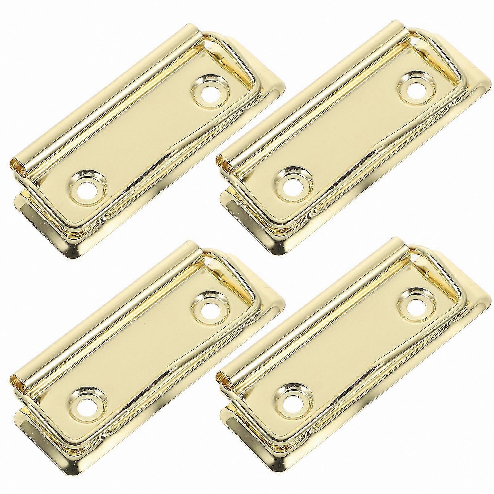 4-Pack Metal Clipboard Clips, Durable Reusable Binder Clips for Mounting and Organizing