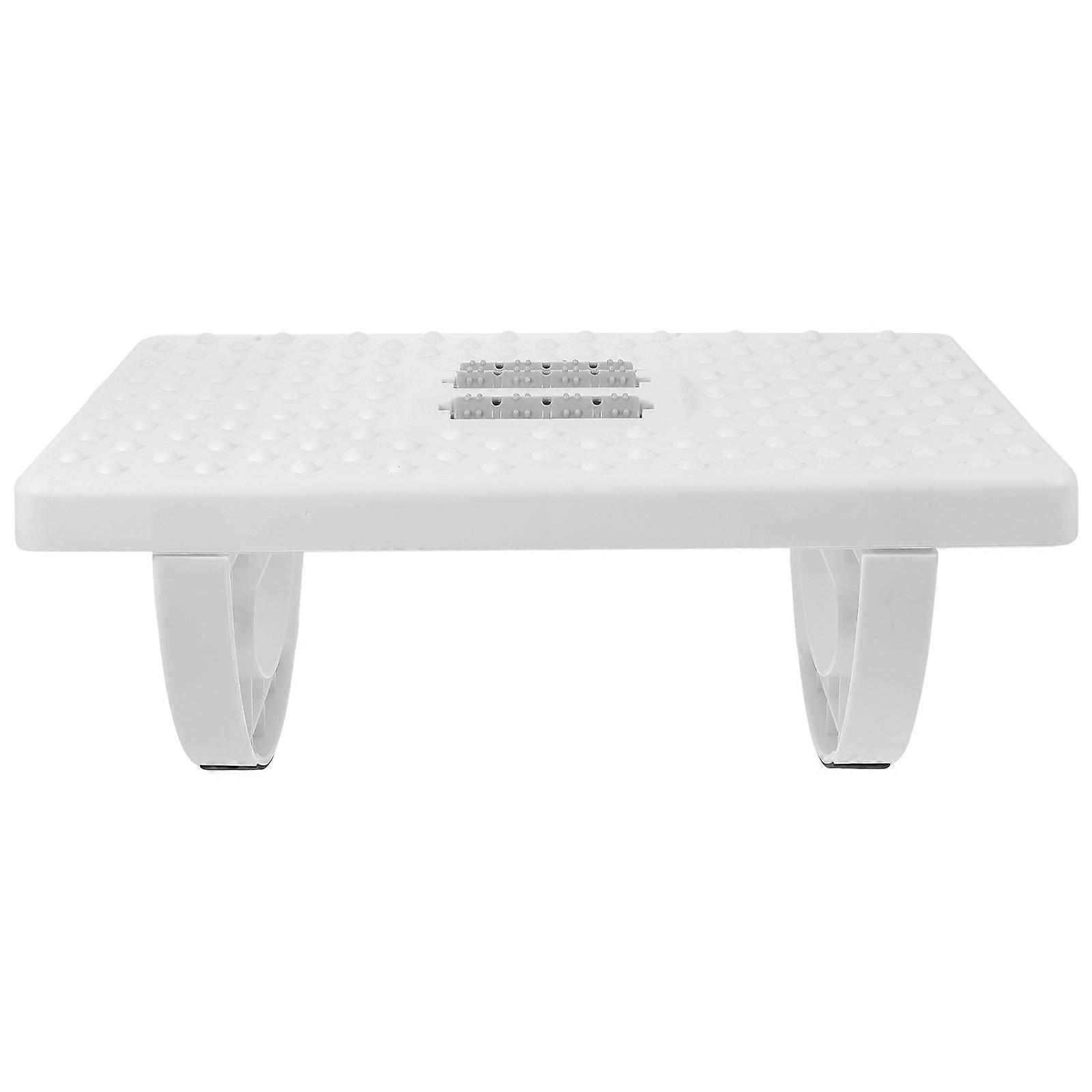 Convenient Footrest for Under Desk Use Practical Foot Stool White
