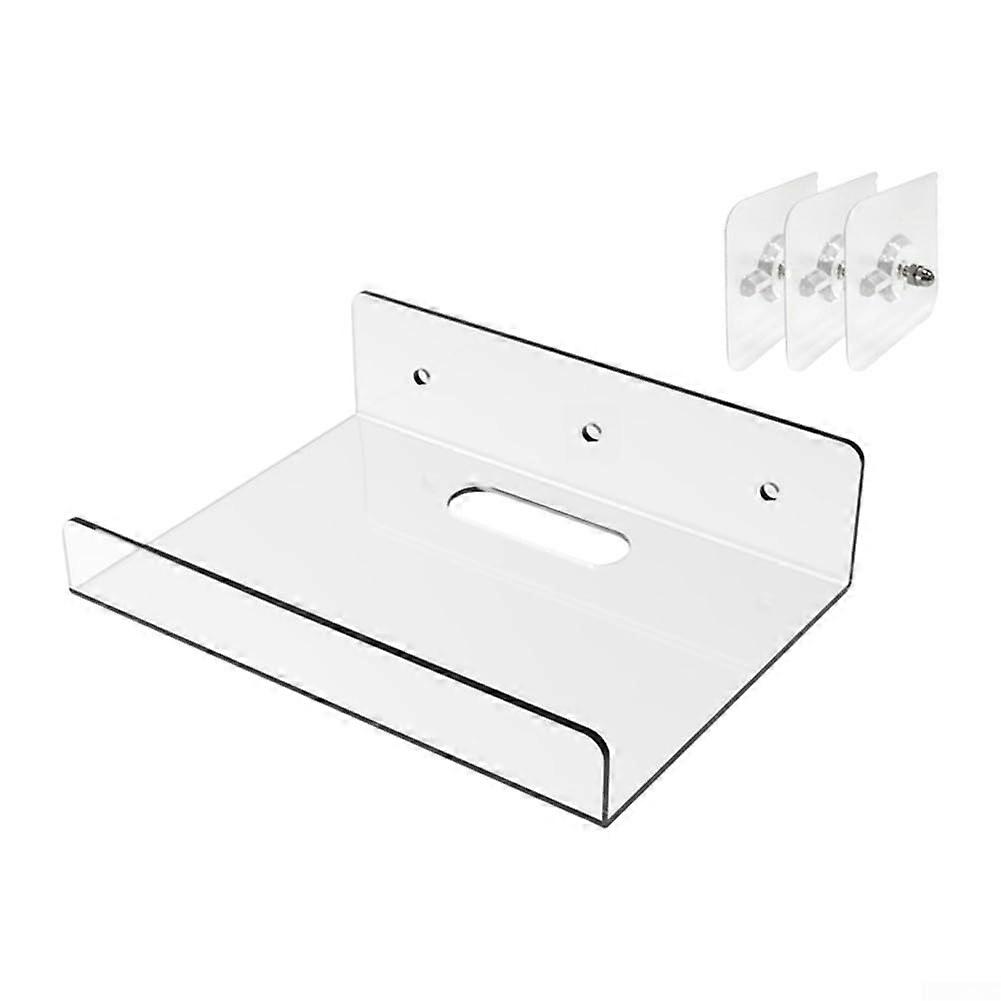 Wall Rack Acrylic With Punch Mounting For Smooth Surfaces Drilling On Non Smooth Walls 20x15x4 CM Cups Books And Vases