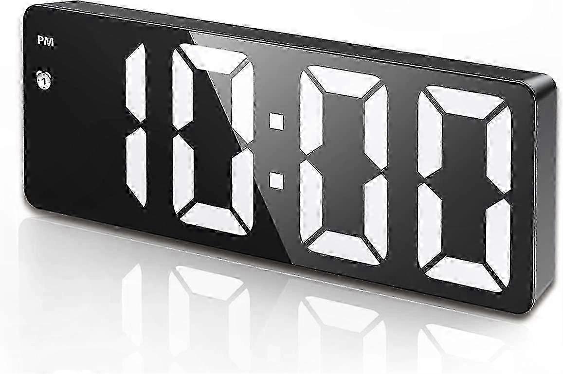 LED Digital Alarm Clock with Temperature Display, Adjustable Brightness, Voice Control, 12/24H Mode for Bedroom or Office Use