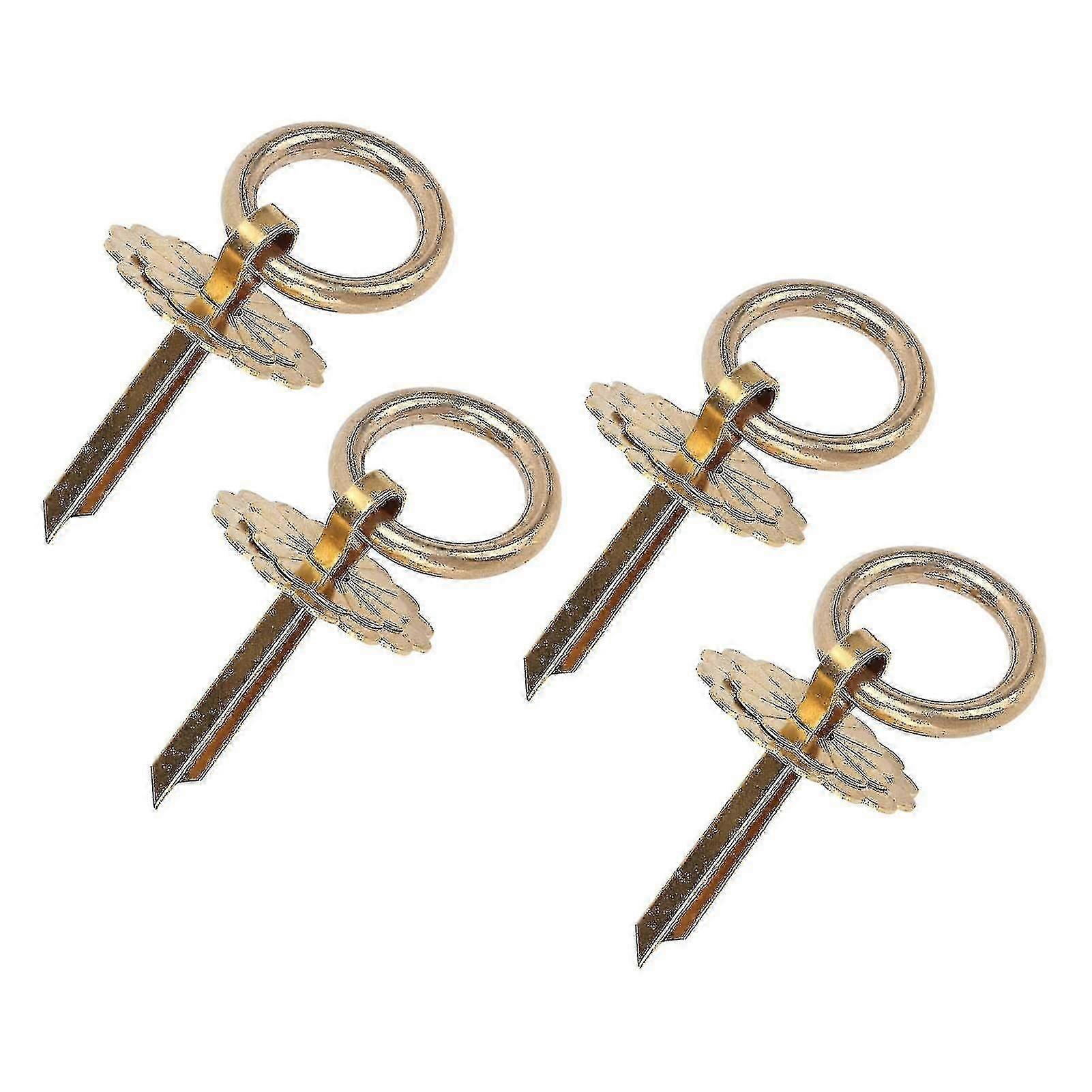 4set مجلس الوزراء العتيقة مقابض النحاس المواد خمر أنيقة DIY صنع النحاس اللون U دبوس نمط درج عملي يسحب