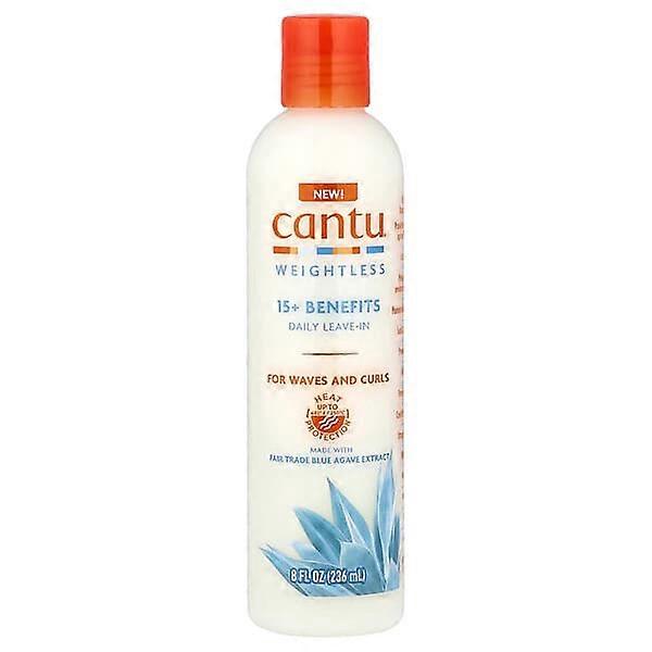 Cantu, Weightless, 15+ Benefits Daily Leave In, For Waves and Curls, 8 fl oz (236 ml)