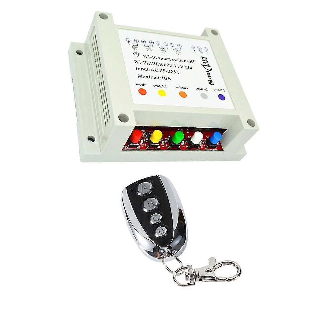 220V Wireless Timer Remote Control Wifi Switch Home Automation Module Black 25-26