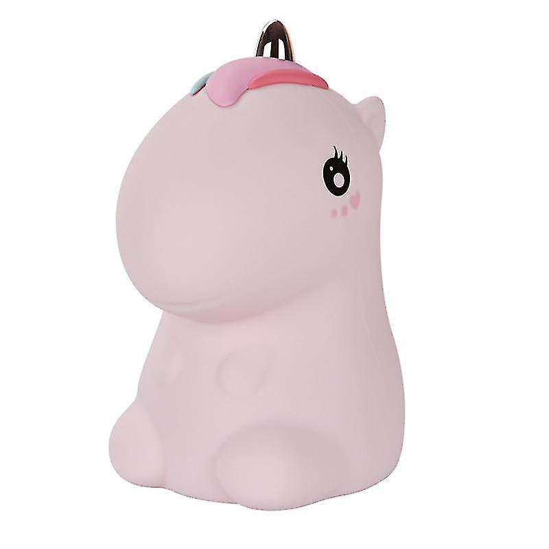 Baby Gift Sets Unicorn Led Night Light Touch Sensor Colorful Usb Rechargeable Cartoon Lamp Pink