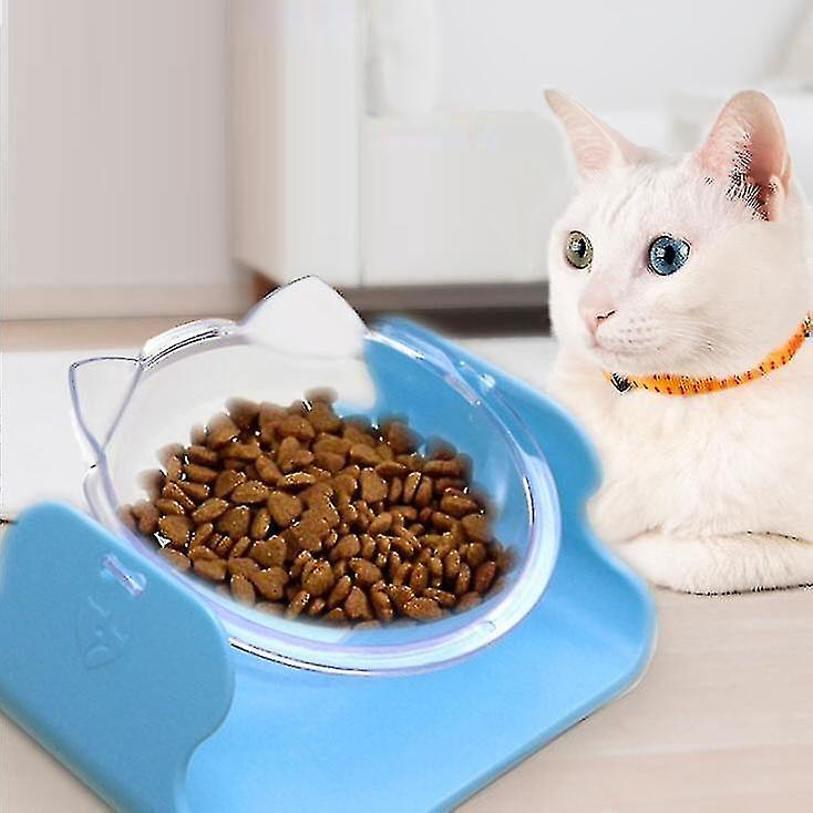 バードケージバードバス透明ウォーターキャットボウルホルダードッグフードベイスン斜め口調節可能なペットボウルブルー