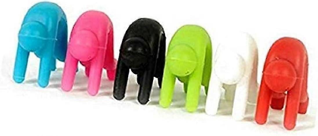 6pcsポットリッドホルダーシリコン、スプラッシュカバーリフター、フライパンとポット用セーフガードオーバーキッチン、ランダムカラー