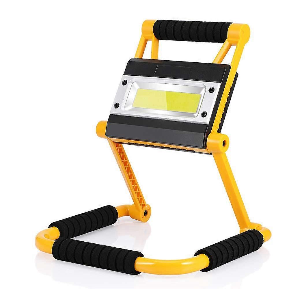 20W Rechargeable LED Stand Light, Foldable Portable Light, BuiltIn 4400mAh Battery, Yellow Stand
