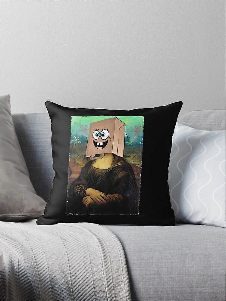 Uma NOVA capa de almofada Mona Lisa Bob Esponja