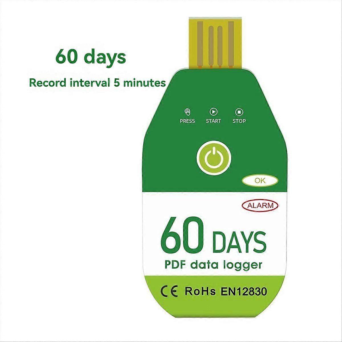 USB Temperature Data Logger Temperature & Humidity Recorder 60 Days