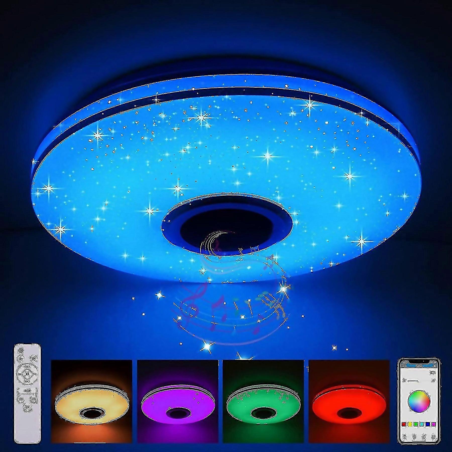 For 36w Led Deckenleuchte Dimmbar Mit Bluetooth Lautsprecherled Deckenlampe Mit Fernbedienung Oder