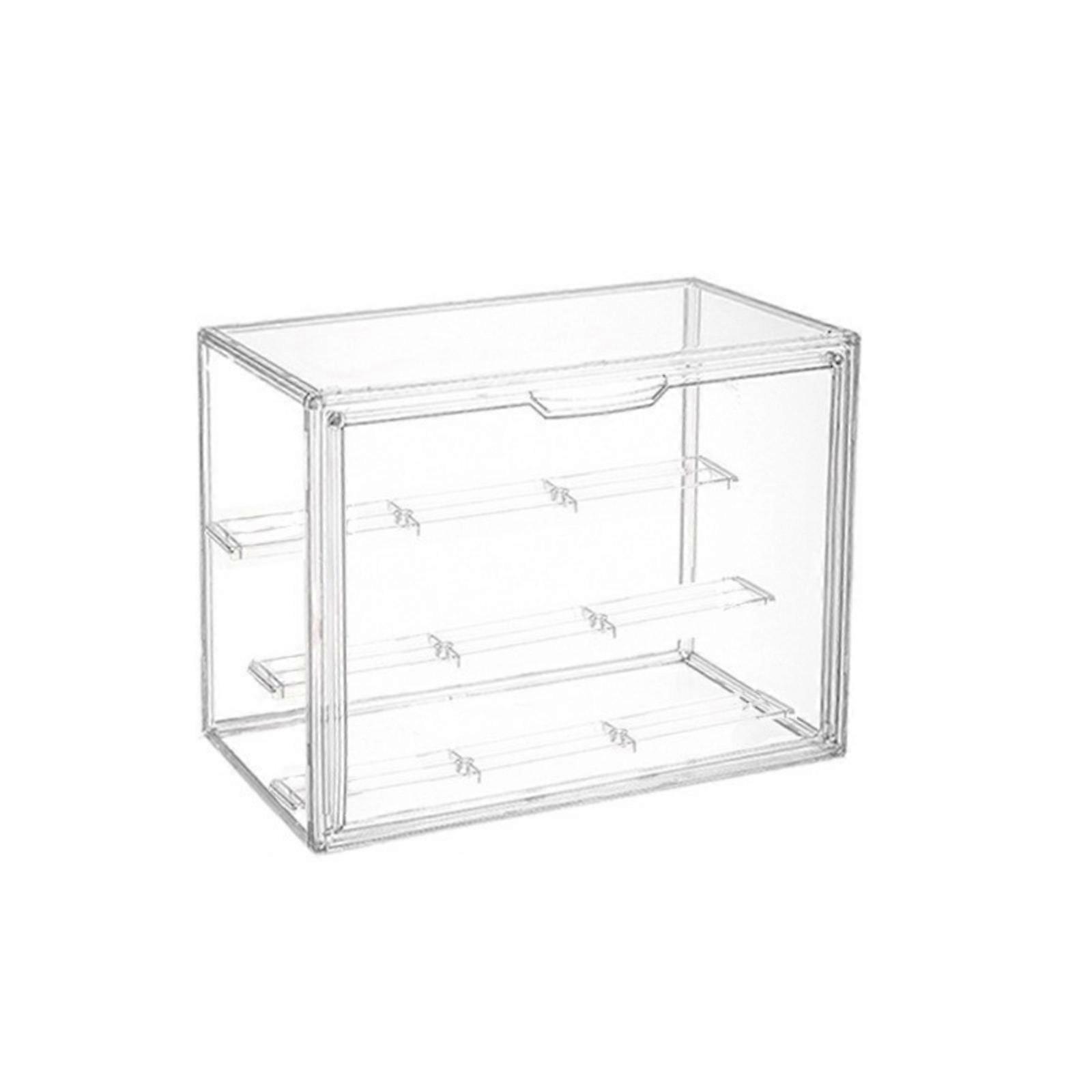 Clear Showcases Shelf Doll Model Storage Box Sealed Dust Protections Portable Durable Plastic For Home Retail Display  4