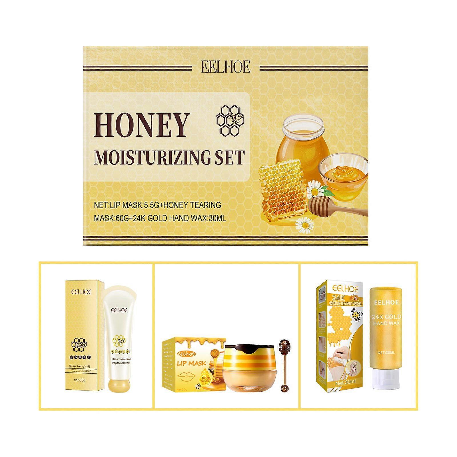 Eelhoe Honey Series Moisturizing Exfoliating Set For Cleansing The Skin, Gentle Exfoliating And Moisturizing