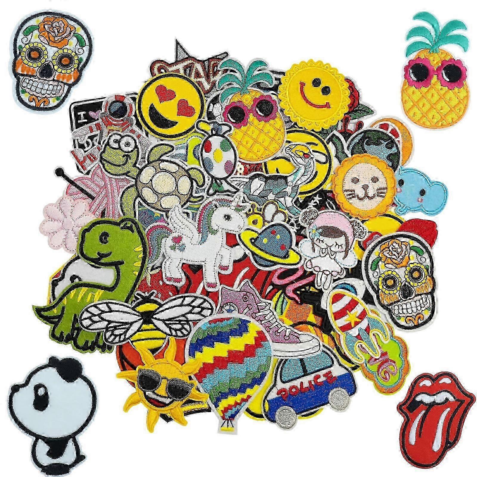 60pcs mixed embroidery patch set