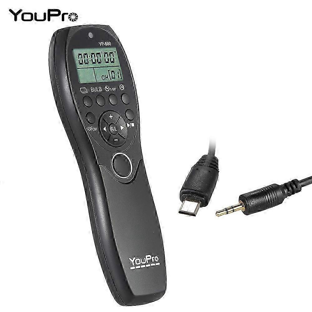 YouPro YP-880 S2 Camera Wired Shutter Release Timer Remote Control LCD Display for Sony A58 A7R A7 A7II A7RII A7SII A7S A6000 A5000 A5100 A3000 RX110I