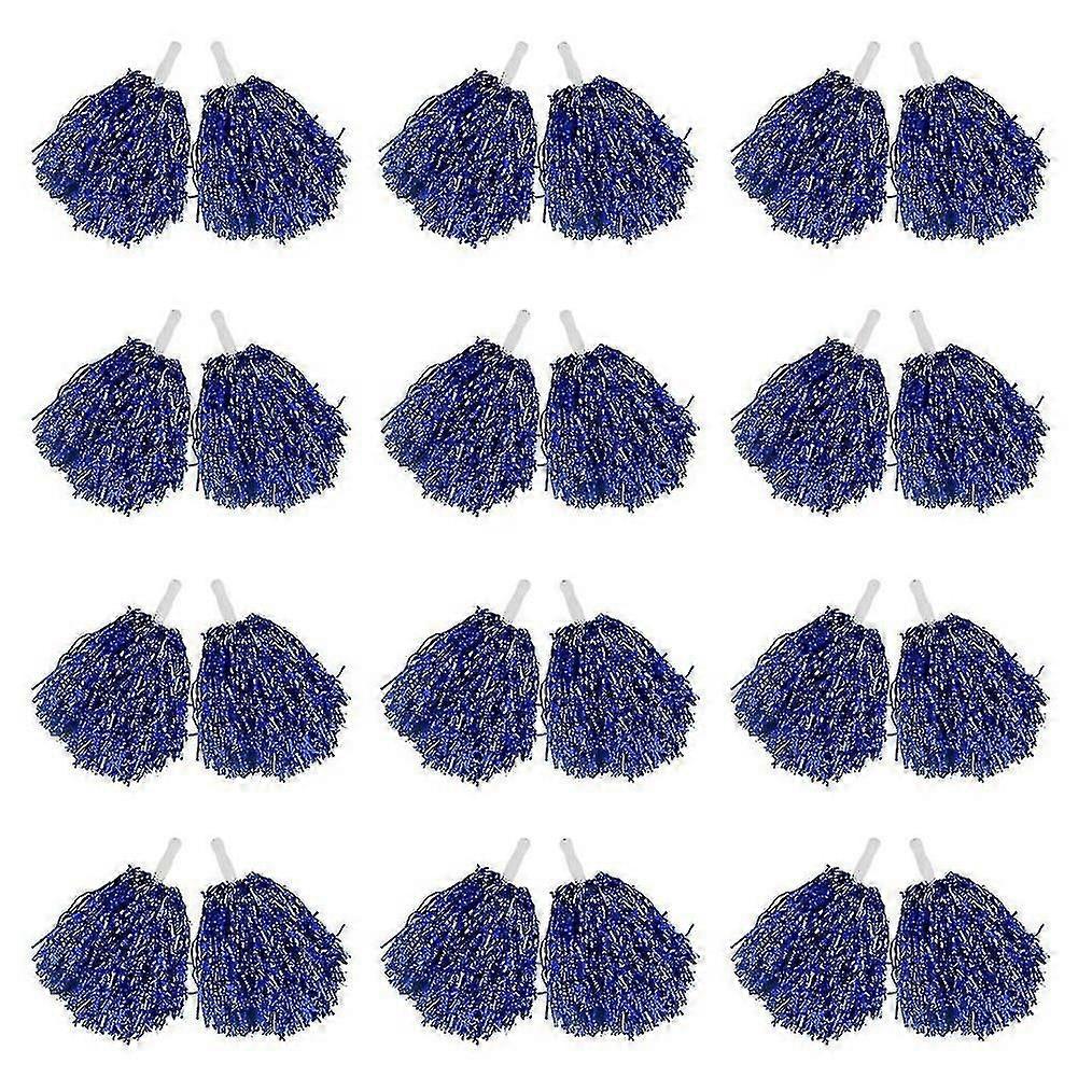 24 قطعة تشجيع بوم بومس رقائق معدنية هتاف بوم بومس مع مقبض بلاستيكي للبالغين أطفال Cheerl stcyv