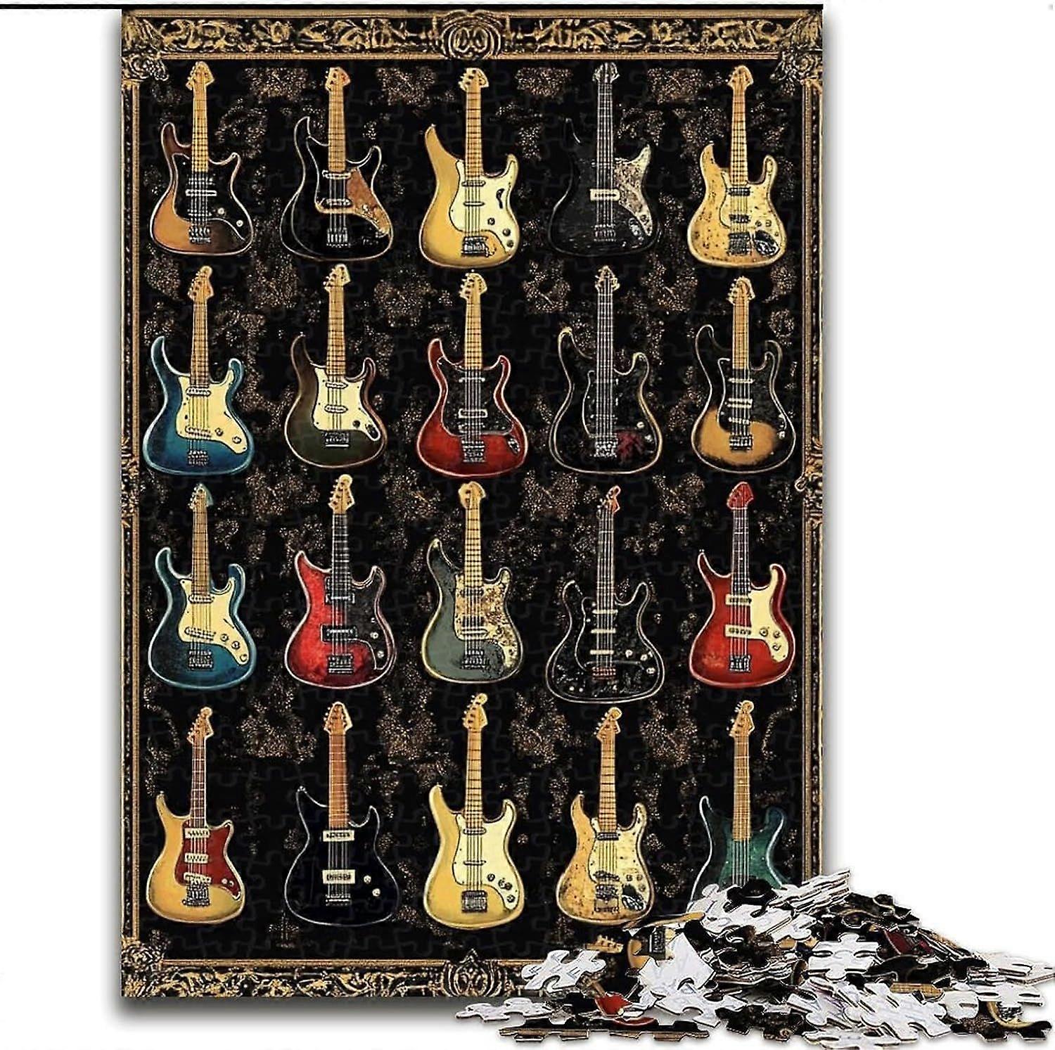 Pussel för vuxna, gitarrpussel, perfekt för tonåringar och familjer, perfekt PT-1040