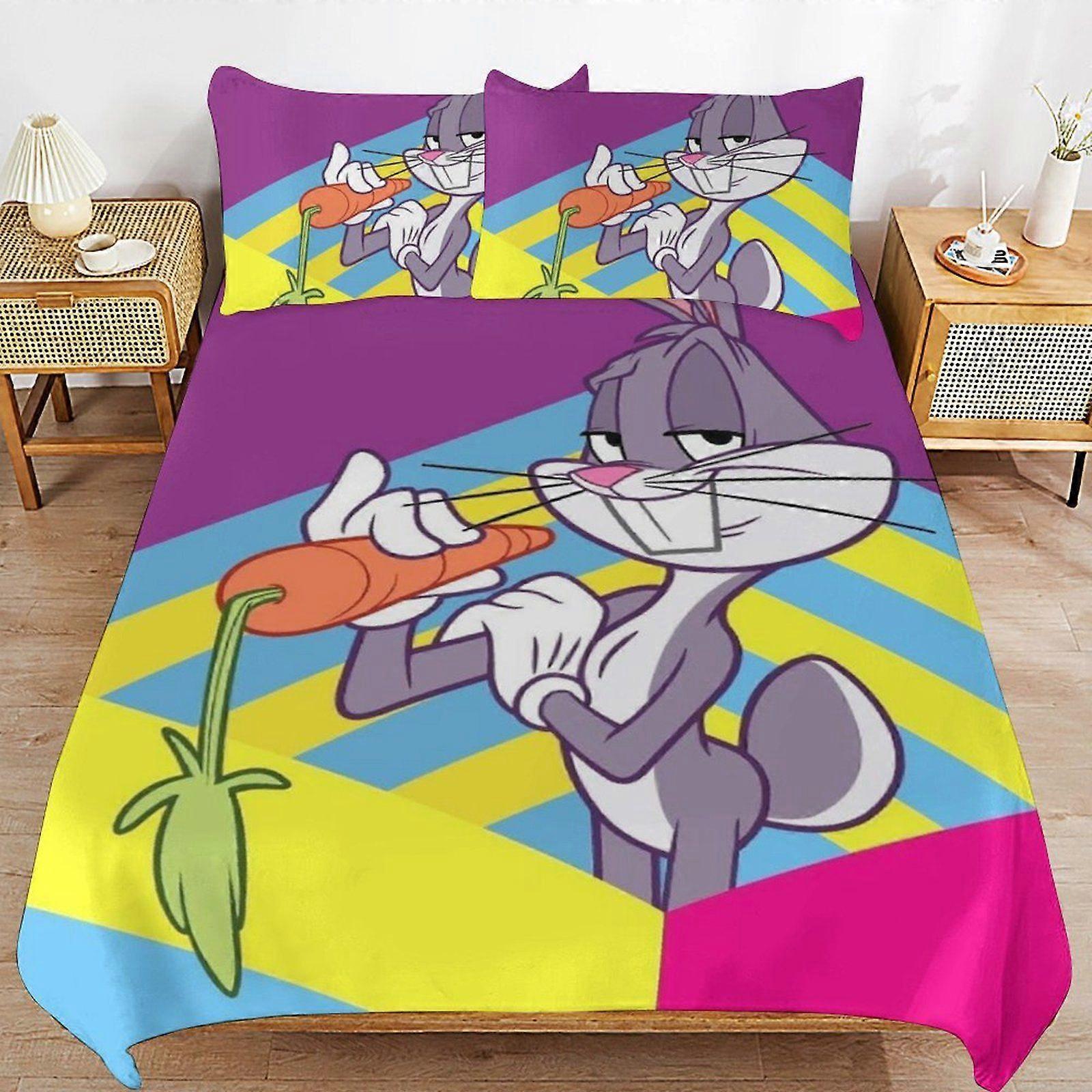 E345 The Looney Tunes Show Hotel Style Sleep Texture Consistent Fabric Secure Fit Closure Duvet Cover Sets Advantage F345