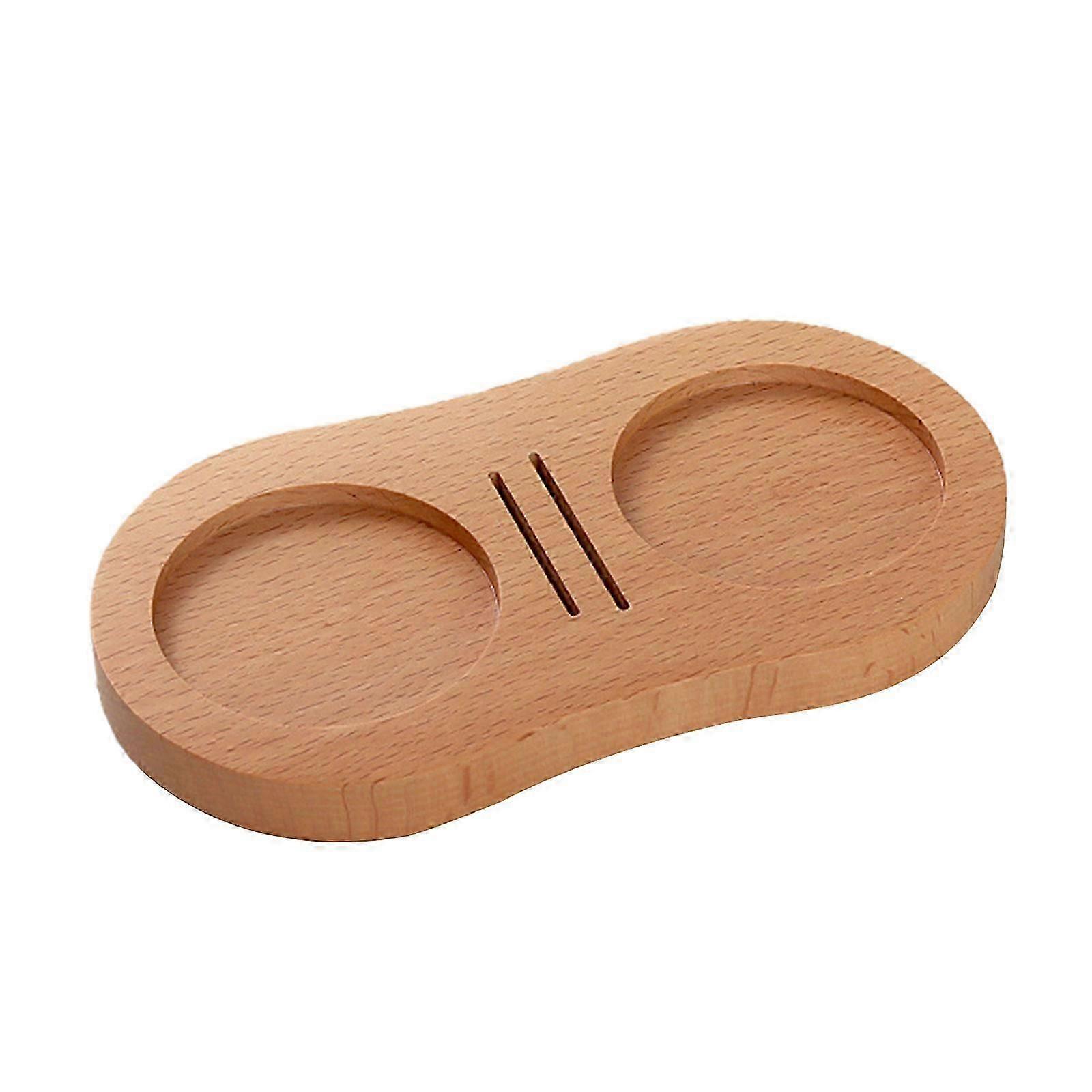 Wooden Coffee Filter Tamper Holder Espresso Non Slip Tamper Mat Stand Universal Coffee Maker Support Storage Base Cs