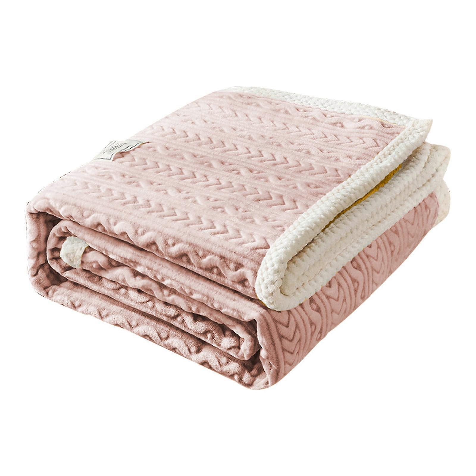 Luxurious Coral Fleece Blanket - Thickened AirConditioning Office Nap Cover Super Soft Flannel Throw Blanket for Warmth Comfort, Blankets & Throws