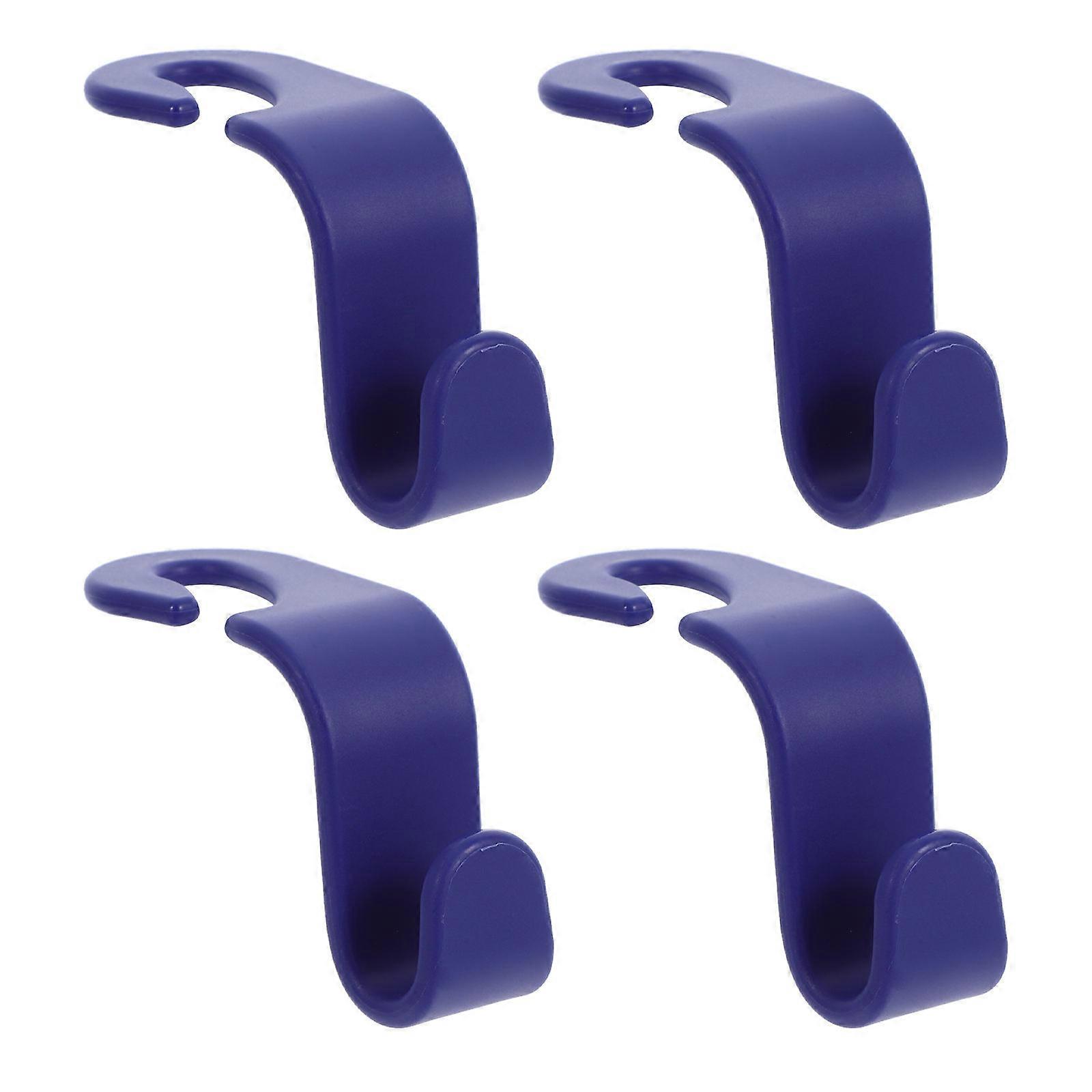 Car Bag Hooks Vehicle Backseat Hooks for Bags 4Pcs Blue