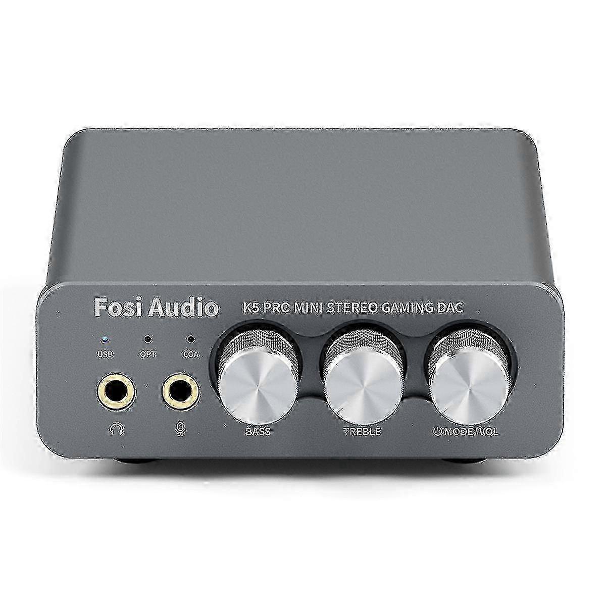 K5 PRO USB Gaming DAC with Microphone Headphone Amplifier Mini Audio DAC for Desktop Powered Active Speakers