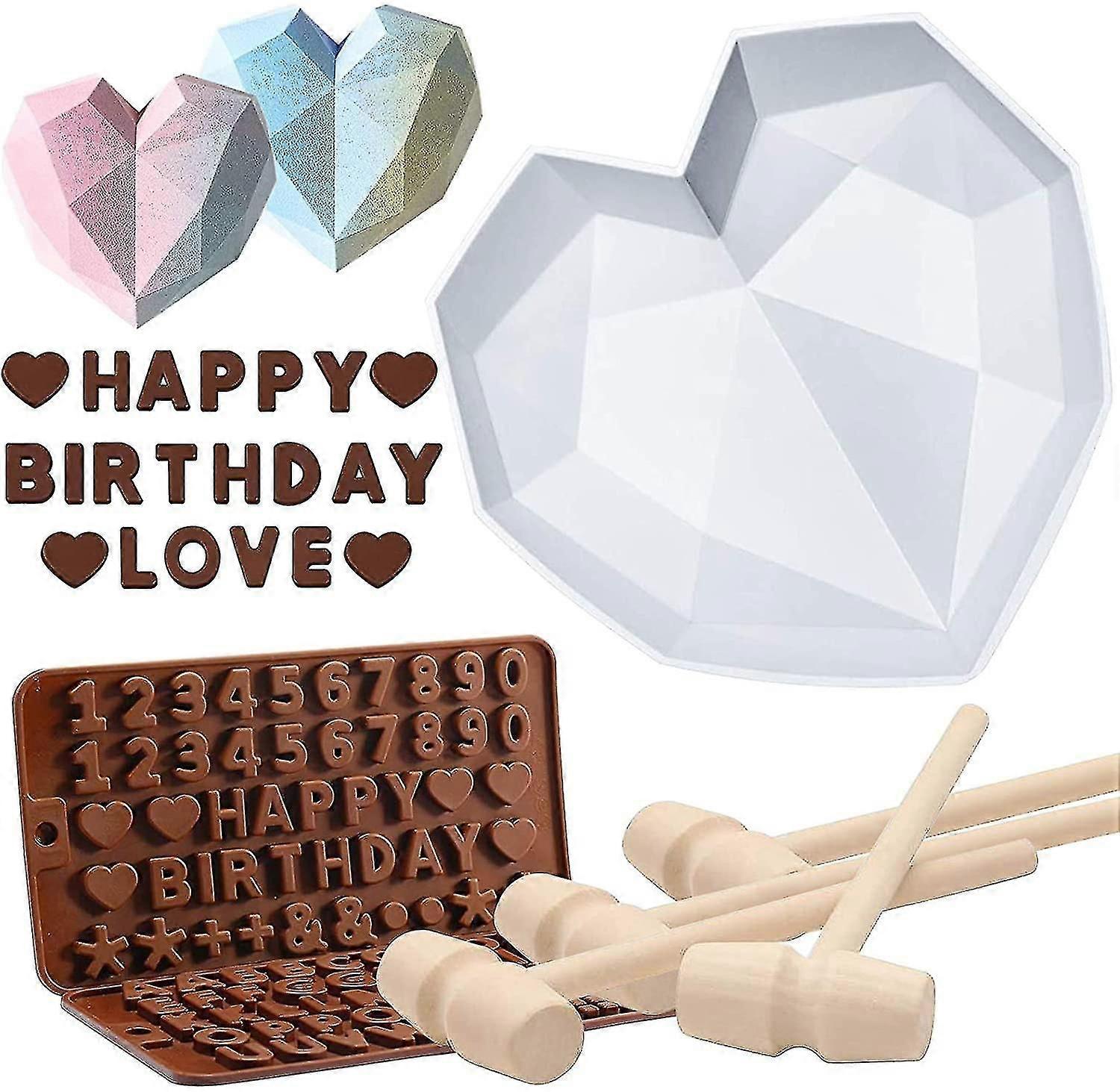 قوالب القلب للشوكولاتة 8.7 بوصة كبيرة سيليكون كعكة العفن