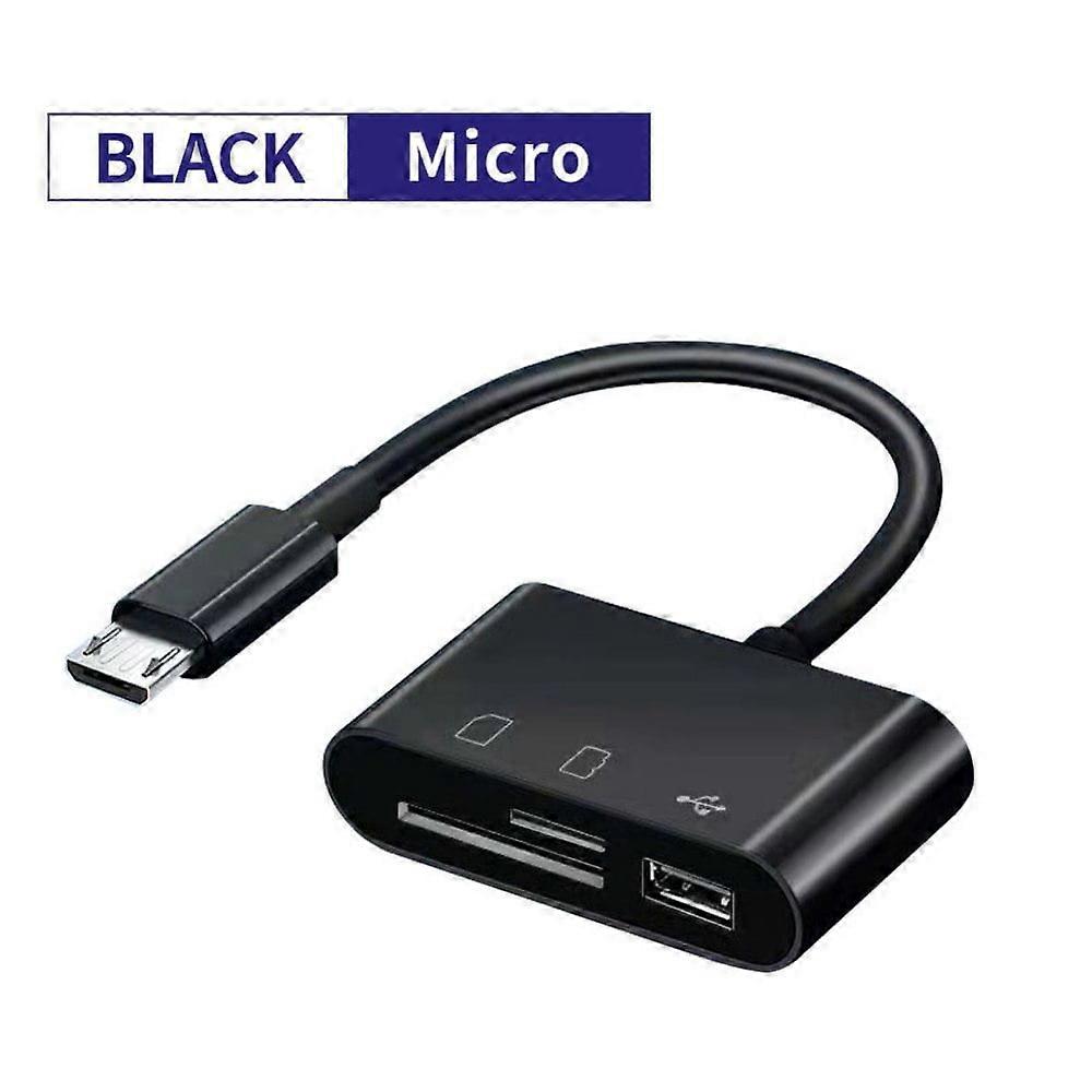 3 in 1 Memory Card Reader Adapter with Charging Port, SD Card Reader Viewer, No App Required Plug and Play