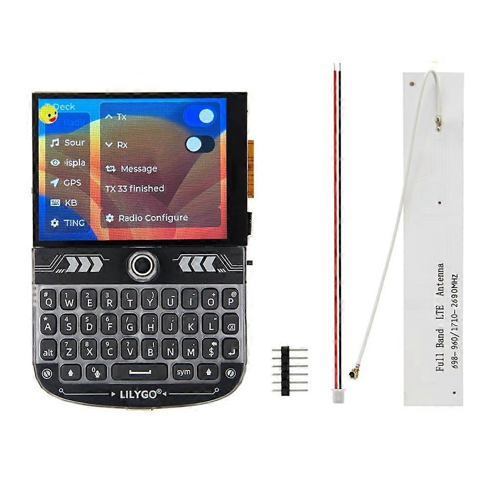 Placa de desenvolvimento T-Deck ESP32-S3 com Wi-Fi e Bluetooth, 16 MB de Flash, tela LCD de 2,8 polegadas, teclado e trackball.