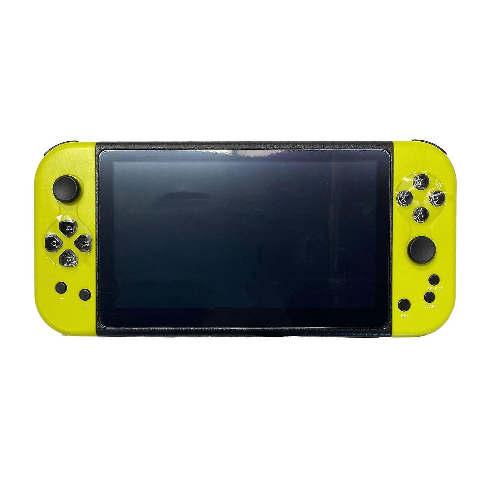 X80 Portable Handheld Game Console Arcade Video Game Player 7" Screen QuadCores 16GB 10000 Nostalgic Games Kids Gift  yellow