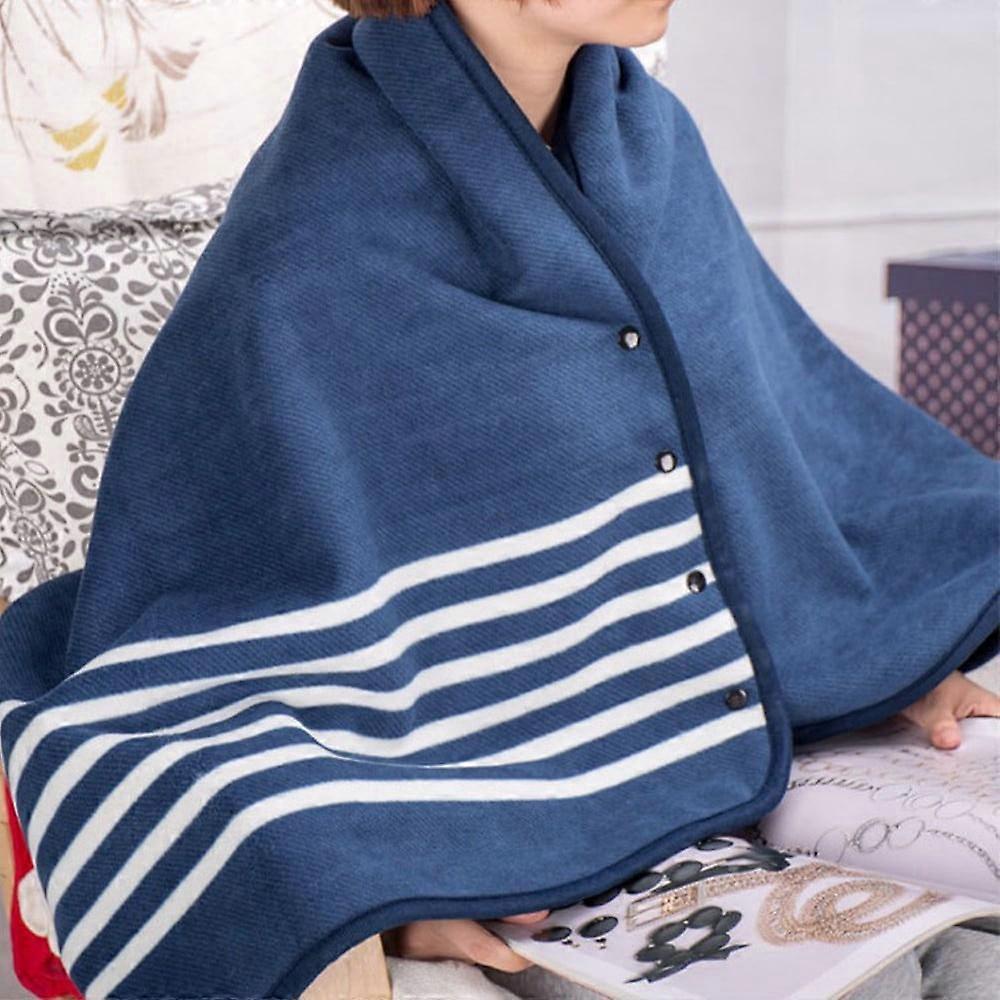 Fleece Wearable Blanket, Plaid Lap Blanket Comfy Poncho Throw with Buttons for Bed Sofa Office, Women's Warm Shawl Wrap Open Front Poncho Cape