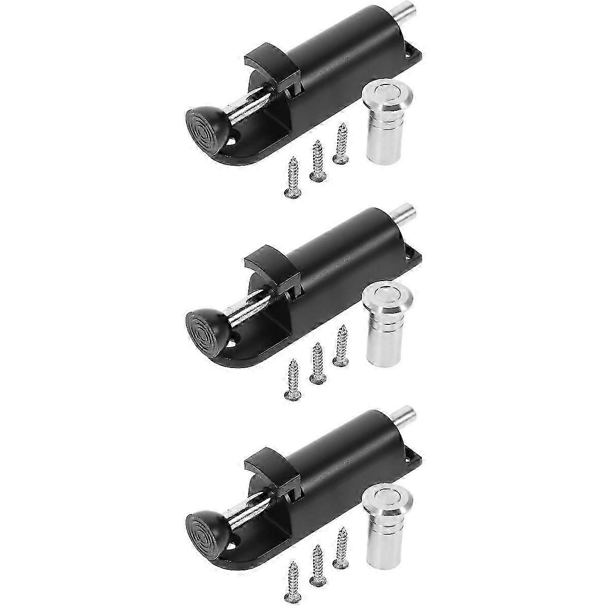 3 Count Door and Window Latch Slide Barrel Bolt Spring Loaded Bolts Sliding Lock