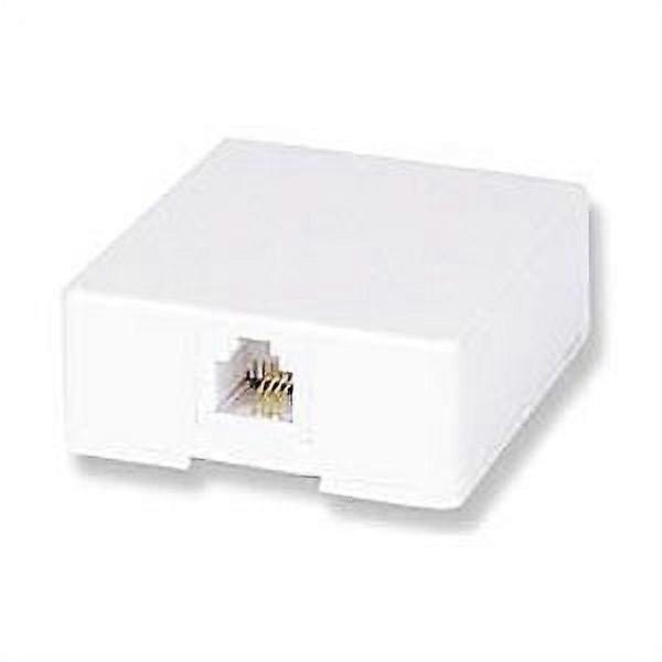 JB6P4C - BASEBOARD MOD JACK 6P4C WHITE