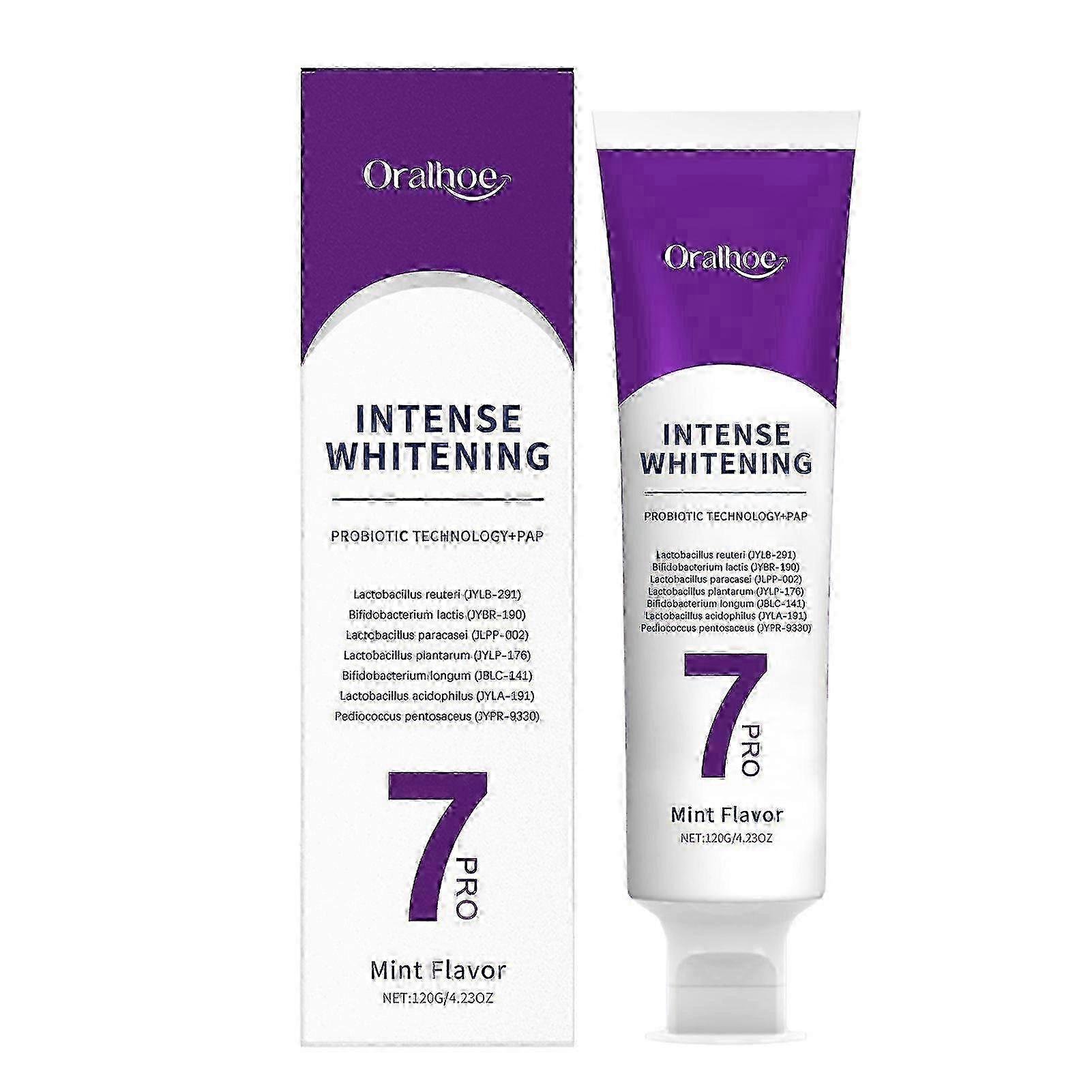 7 Pro Intenses Whitening Toothpaste 7-Pro Intensives Toothpaste Probiotics Whitening Tooth with 7 Probiotics for Deep Cleaning 25-26