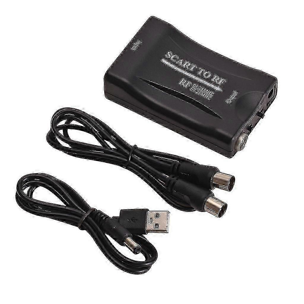 Scart til RF Coax omformer adapter Scart digitalt signal til RF analogt signal
