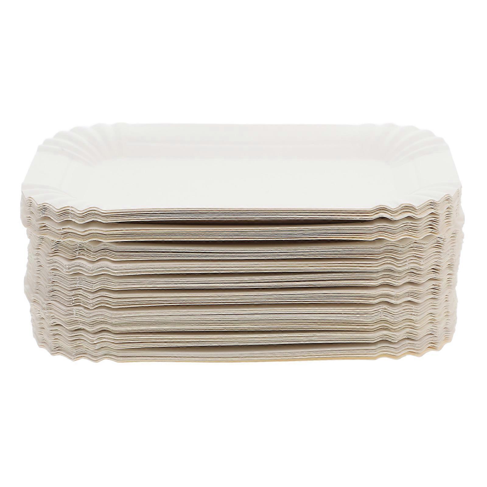 Cake Board Rectangle Paper Plates Bulk for Cake Holding Durable