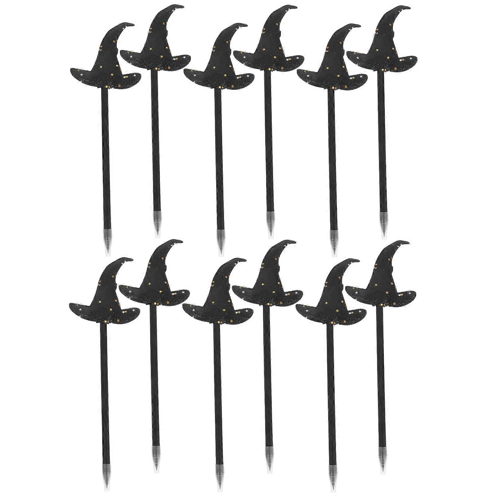 Black Wizard Hat Pencil for Party 12Pcs Halloween Witch Writing Tools