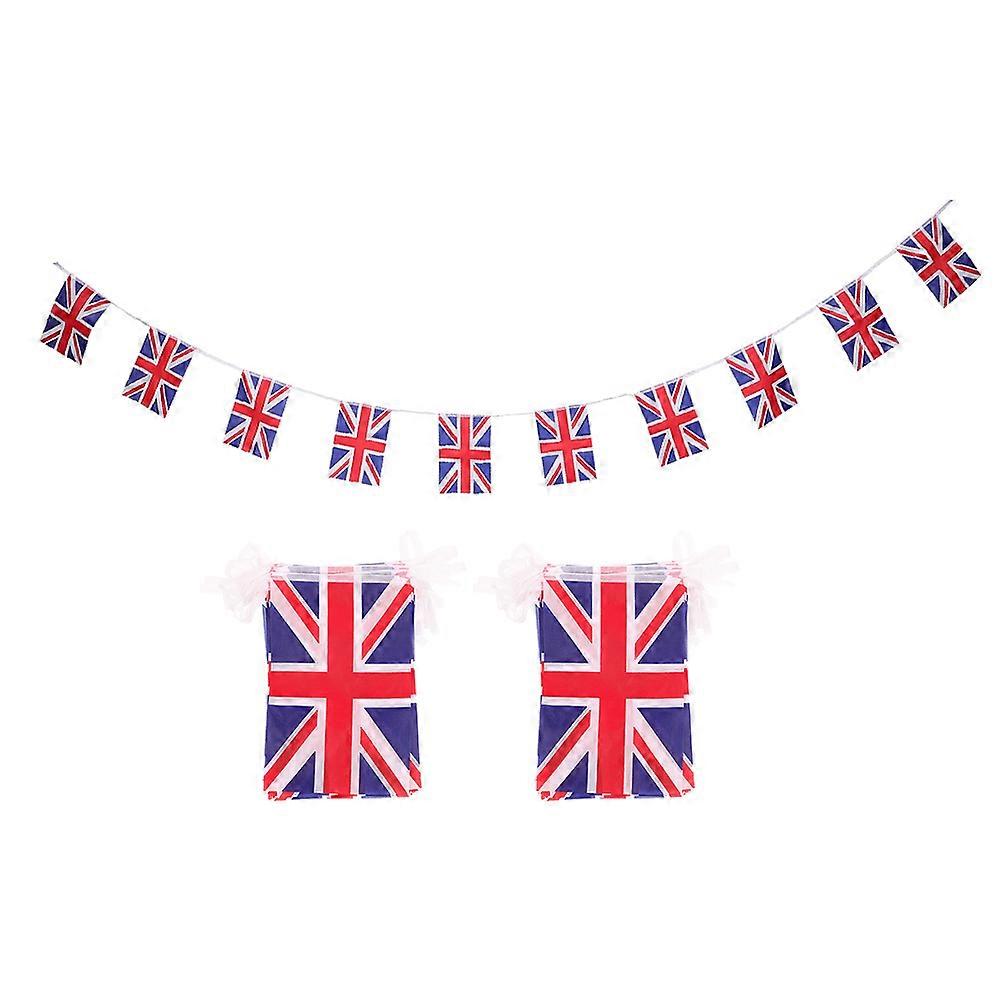 British Flag Banner Decorative England Flag String Banner 3Pcs Durable Polyester Ideal For Parties Celebratory Atmosphere Classrooms And Offices